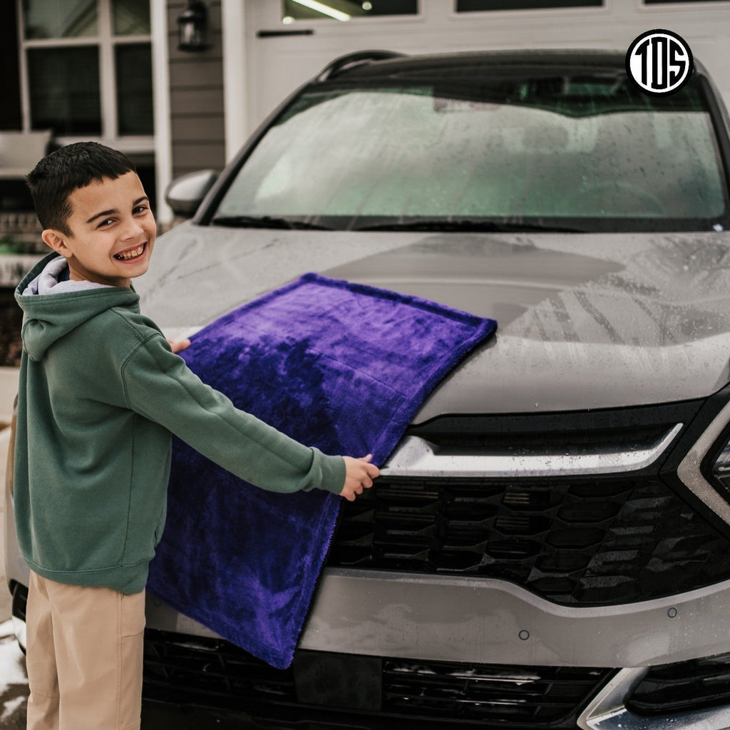 TDS 1600 GSM Twisted Loop Drying Towel - Purple - Owners Pride Car Care