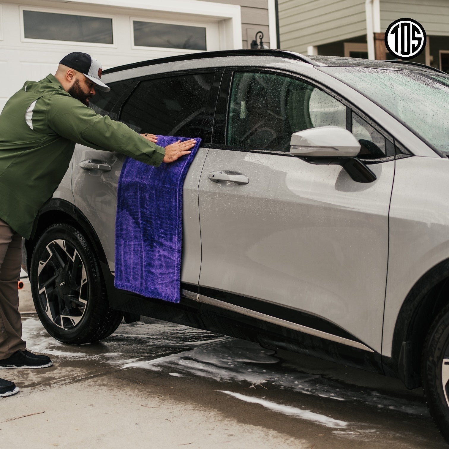 TDS 1600 GSM Twisted Loop Drying Towel - Purple - Owners Pride Car Care