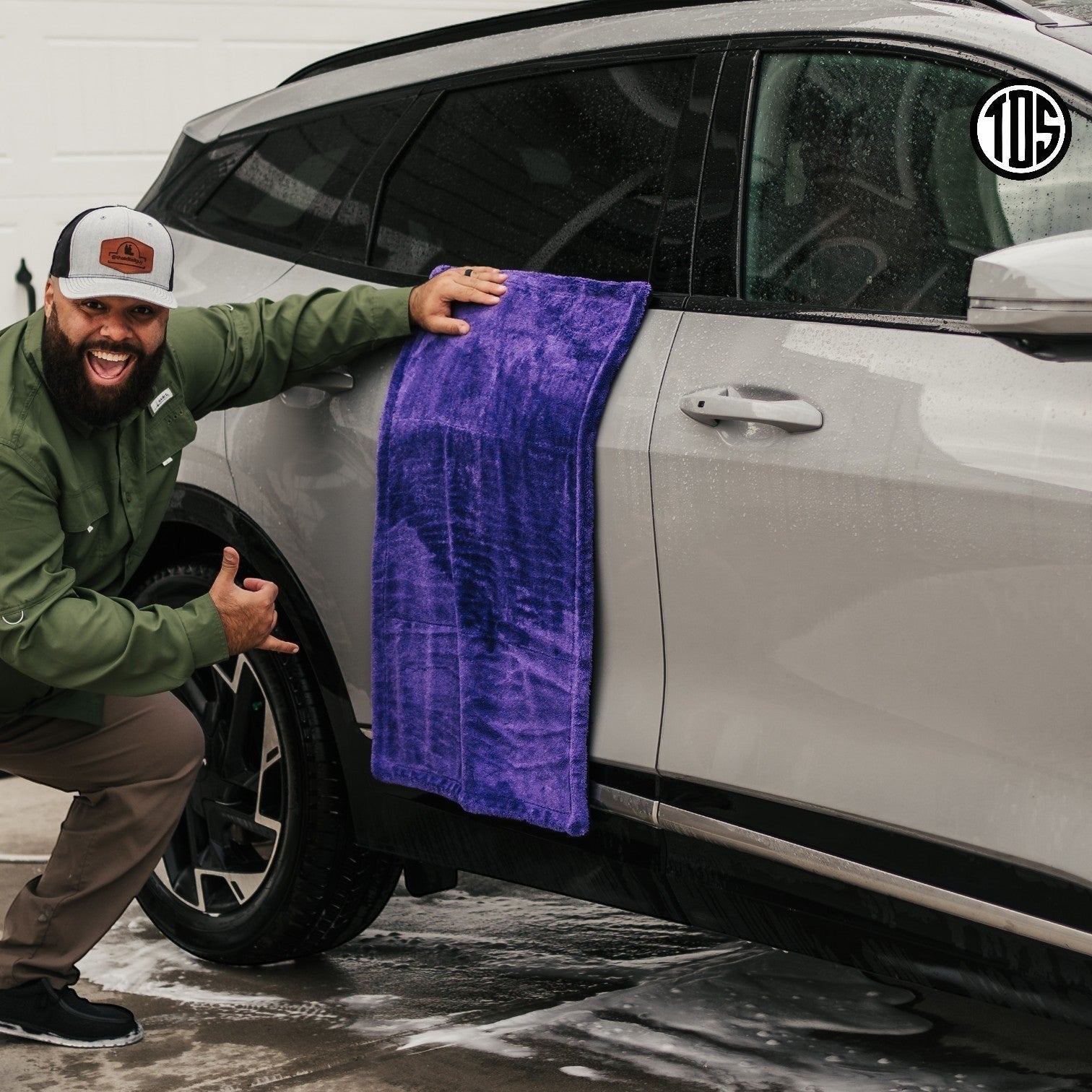 TDS 1600 GSM Twisted Loop Drying Towel - Purple - Owners Pride Car Care