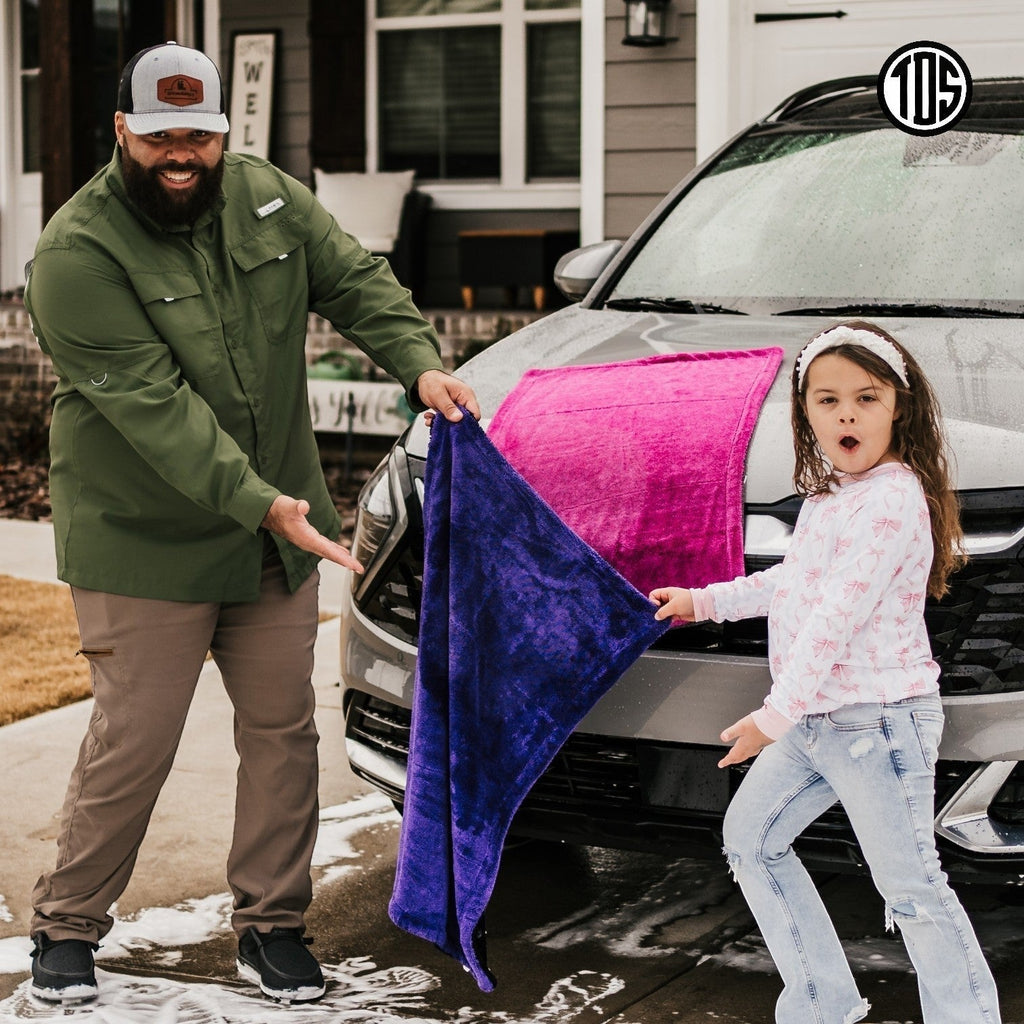 TDS 1600 GSM Twisted Loop Drying Towel - Purple - Owners Pride Car Care